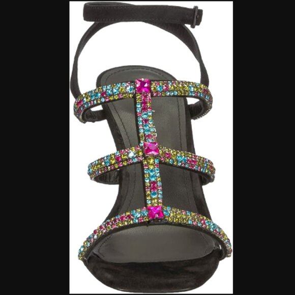 NIB Donald Pliner Leather Rhinestone Pumps, 7.5 - Picture 3 of 12